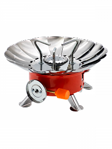 Плитка газовая туристическая с ветрозащитой Огонек OG-TRD03